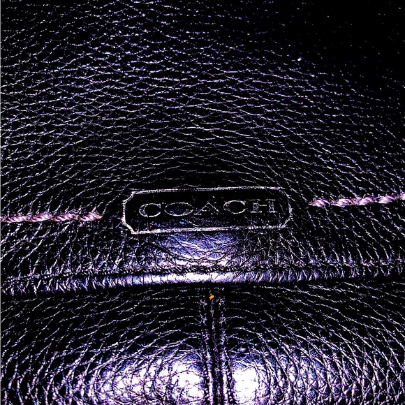 Vintage Coach Black Pebbled Hand Crafted Leather Wristlet or Clutch bag - Picture 7 of 12